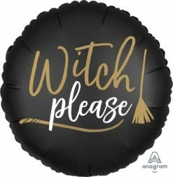 Favor Lane Shape + Novelty Foil Balloons Witch Please | Cheers Witches 2 Sided Foil Balloon