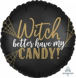 Favor Lane Shape + Novelty Foil Balloons Witch Better Have My Candy | Wicked 2 Sided Foil Balloon