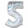 Favor Lane Iridescent Silver 102cm Number 5 Balloon