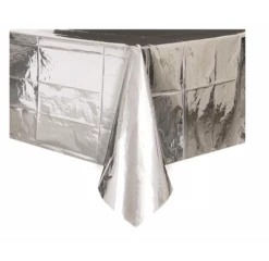 Favor Lane WEDDINGS Rectangle Metallic Silver Tablecover