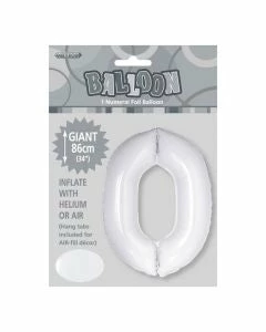Favor Lane White Number Balloons 86cm