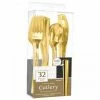 Favor Lane Gold Metallic Cutlery Set 32Pk WEDDINGS