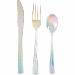 Favor Lane Iridescent Cutlery Set 24Pk Bridal Shower/Hens Party