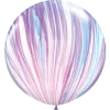 Favor Lane 75cm + 90cm Round Latex Balloons Jumbo Pink + Lilac Swirl Agate Balloon