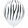 Favor Lane 30cm Pattern | Print Latex Balloons 30cm Zebra Stripe Print Balloon