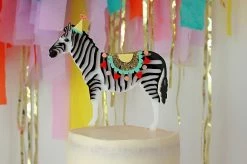 Kiki Sprinkles Hey Party Zebra Cake Topper Cake Toppers