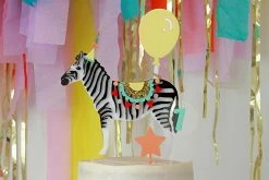 Kiki Sprinkles Hey Party Zebra Cake Topper Cake Toppers