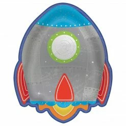 Favor Lane Blast Off Rocket Paper Plates Galaxy | Space Party