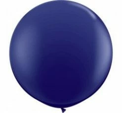 Qualatex 90cm Jumbo Round Balloon - Navy 75cm + 90cm Round Latex Balloons