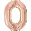 Favor Lane Foil Rose Gold 86cm Number 0 Balloon