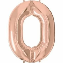 Favor Lane Foil Rose Gold 86cm Number 0 Balloon
