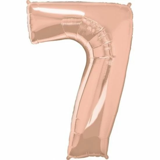 Favor Lane Foil Rose Gold 86cm Number 7 Balloon Number Balloons 3 Favor Lane Foil Rose Gold 86cm Number 7 Balloon Number Balloons