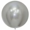 Favor Lane 60cm Reflex Silver Round Balloon 60cm Round Latex Balloons