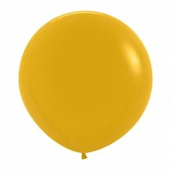 Sempertex 60cm Jumbo Round Balloon - Fashion Mustard 60cm Round Latex Balloons