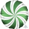 Favor Lane Candy Swirl Balloon - Green Shape + Novelty Foil Balloons