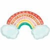 Favor Lane Retro Rainbow Super Shape Foil Balloon Shape + Novelty Foil Balloons
