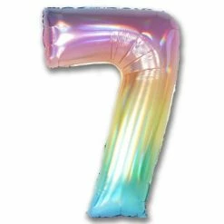 Favor Lane Number Balloons Pastel Iridescent 102cm Number 7 Balloon