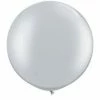 Qualatex 75cm Jumbo Round Balloon - Metallic Silver WEDDINGS