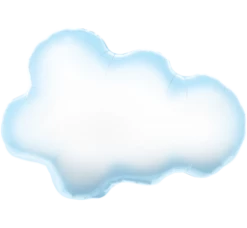 Favor Lane Jumbo Puffy Cloud Shape Balloon Shape + Novelty Foil Balloons