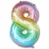 Favor Lane Number Balloons Pastel Iridescent 102cm Number 8 Balloon
