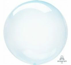 Favor Lane Foil Balloon Balls + Orbz 45cm CLEARZ - Crystal Blue Balloon