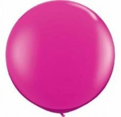 Qualatex 75cm + 90cm Round Latex Balloons Jumbo Round Balloon - Magenta