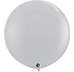 Qualatex 90cm Jumbo Round Balloon - Grey WEDDINGS