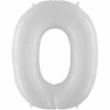 Favor Lane Number Balloons Pastel White 102cm Number 0 Balloon