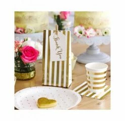 Illume Partyware Gold Stripe & Spot Treat Bags