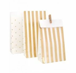 Illume Partyware Gold Stripe & Spot Treat Bags