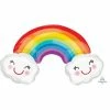 Favor Lane Jumbo Rainbow + Clouds Shape Balloon Shape + Novelty Foil Balloons