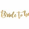 PartyDeco Bridal Shower/Hens Party 'Bride To Be' Gold Script Bunting