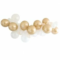 Illume Partyware Balloon Garland Kit DIY - Gold + White