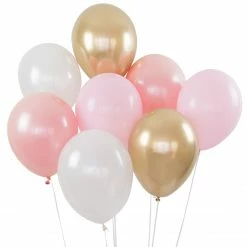 Illume Partyware Balloon Bouquet 8Pk - Pink + Gold Wedding Decorations