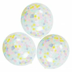 Illume Partyware 45cm Confetti Filled Balloons 3pk - Pastel