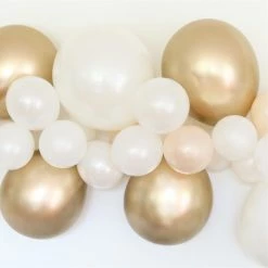 Illume Partyware Balloon Garland Kit DIY - Gold + White
