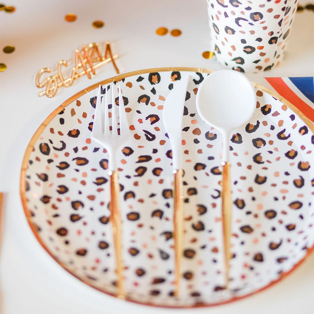 Jolity & Co Femme Animal Print Dinner Plates 4 Jolity & Co Femme Animal Print Dinner Plates