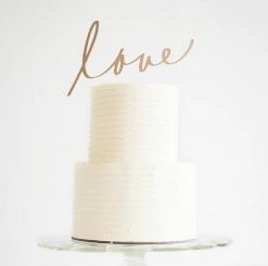 COMMUNICAKE IT Wooden 'love' Cake Topper WEDDINGS