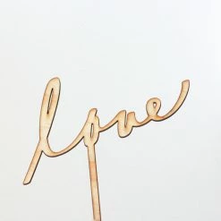 COMMUNICAKE IT Wooden 'love' Cake Topper WEDDINGS
