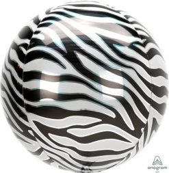 Favor Lane Zebra Print 40cm Orbz Balloon