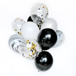 One Stylish Party Tuxedo Latex + Confetti Balloon Bouquet Wedding Decorations