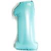 Favor Lane Pastel Blue 100cm Number 1 Balloon Number Balloons