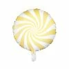 PartyDeco Candy Swirl Balloon - Yellow Shape + Novelty Foil Balloons