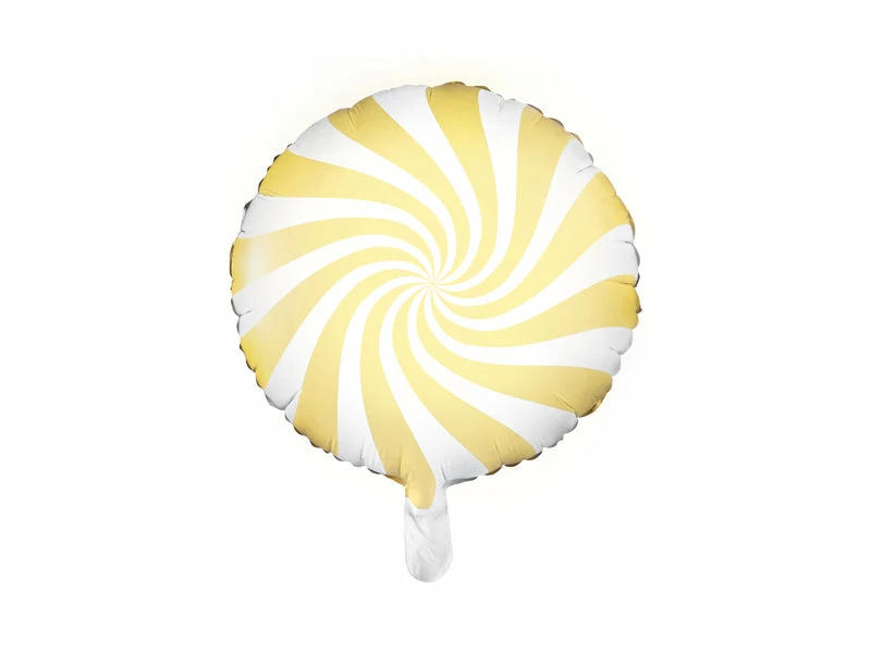 PartyDeco Candy Swirl Balloon - Yellow Shape + Novelty Foil Balloons 3 PartyDeco Candy Swirl Balloon - Yellow Shape + Novelty Foil Balloons