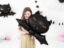 PartyDeco Foil Black Bat Balloon
