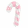 PartyDeco Shape + Novelty Foil Balloons Pink Candy Cane Balloon