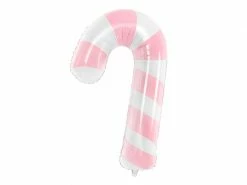 PartyDeco Shape + Novelty Foil Balloons Pink Candy Cane Balloon