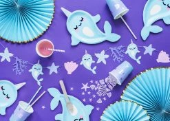 PartyDeco Narwhal Paper Plates TABLEWARE