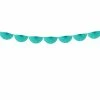 PartyDeco Teal Tissue Fan Garland