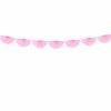 PartyDeco Light Pink Tissue Fan Garland